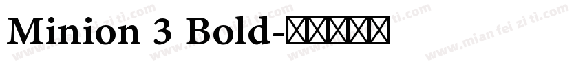 Minion 3 Bold字体转换